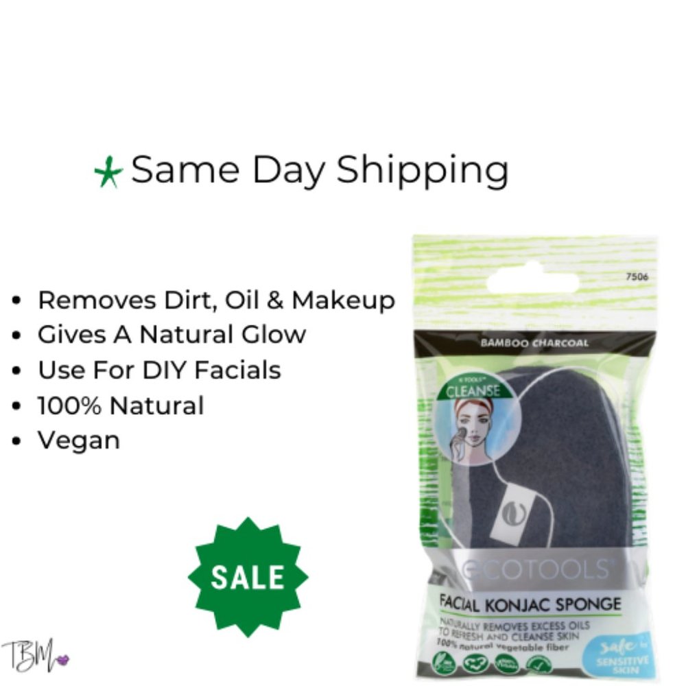 2 EcoTools Facial Konjac Sponges with Charcoal